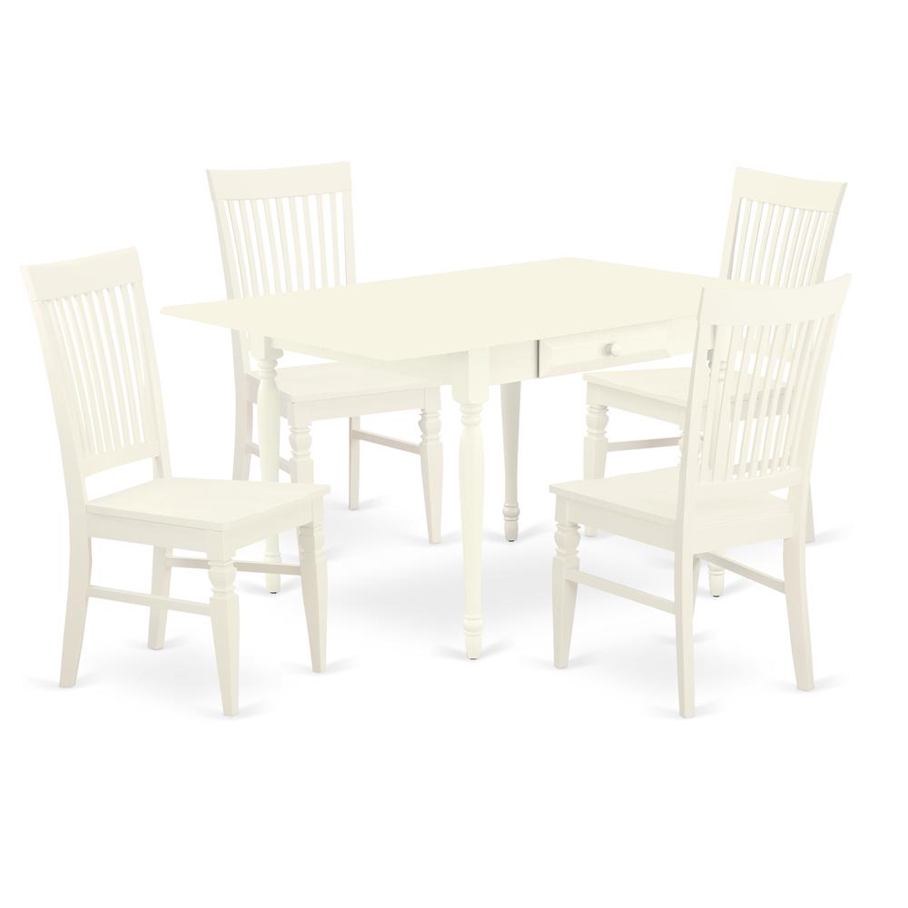 Dining Room Set Linen White MZWE5 - LWH - W By East West Furniture | Dining Sets | Modishstore - 2