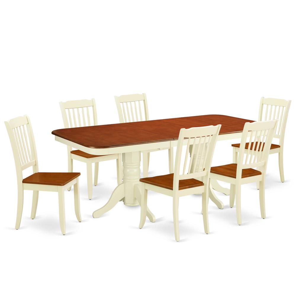 Dining Room Set Buttermilk & Cherry NADA7-BMK-W By East West Furniture | Dining Sets | Modishstore - 2