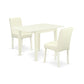 Dining Room Set Linen White NDAB3-LWH-64 By East West Furniture | Dining Sets | Modishstore - 2
