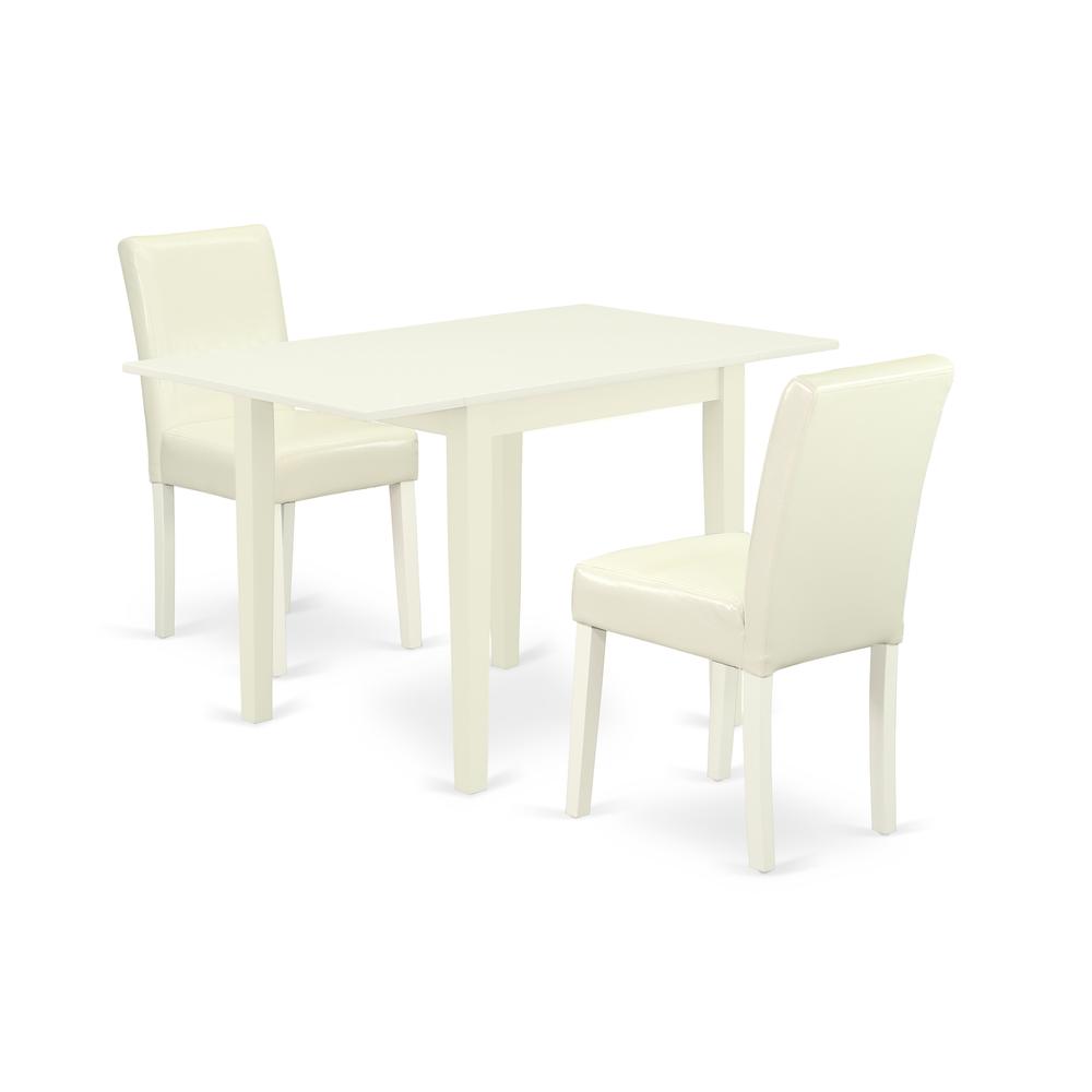 Dining Room Set Linen White NDAB3-LWH-64 By East West Furniture | Dining Sets | Modishstore - 2