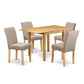 Dining Room Set Oak NDAB5-OAK-04 By East West Furniture | Dining Sets | Modishstore - 2