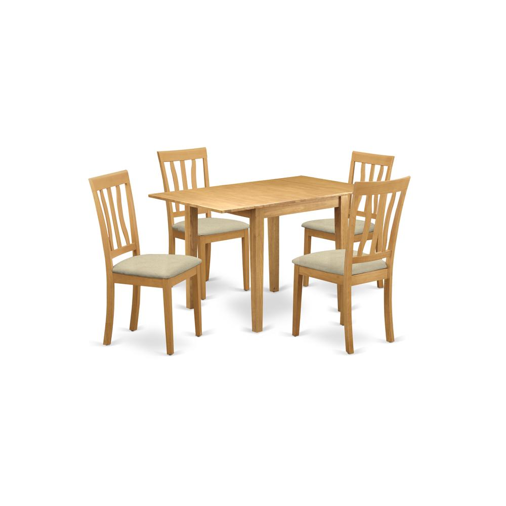 Dining Room Set Oak NDAN5 - OAK - C By East West Furniture | Dining Sets | Modishstore - 2
