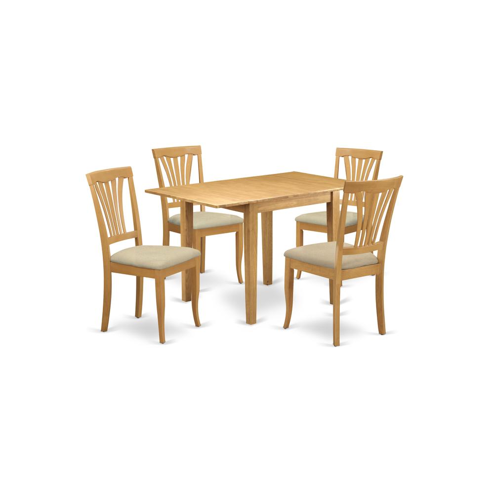 Dining Room Set Oak NDAV5 - OAK - C By East West Furniture | Dining Sets | Modishstore - 2