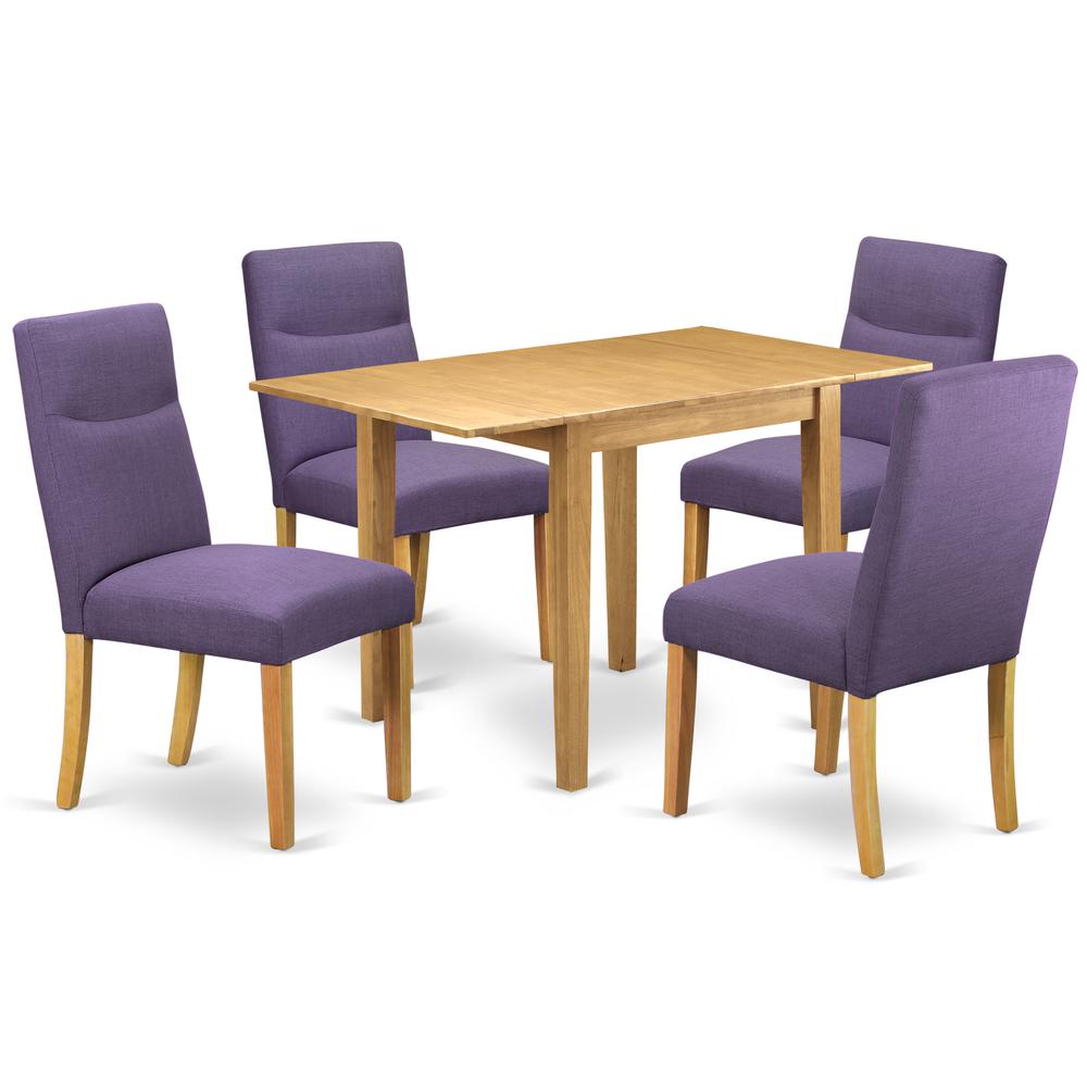 Dining Room Set Oak NDBE5-OAK-10 By East West Furniture | Dining Sets | Modishstore - 2