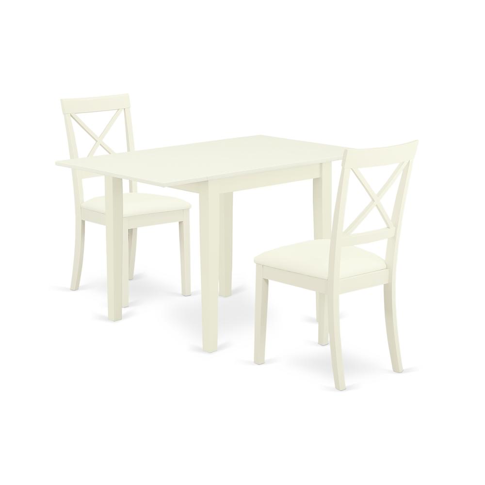 Dining Room Set Linen White NDBO3 - LWH - LC By East West Furniture | Dining Sets | Modishstore - 2