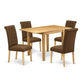 Dining Room Set Oak NDBR5-OAK-18 By East West Furniture | Dining Sets | Modishstore - 2