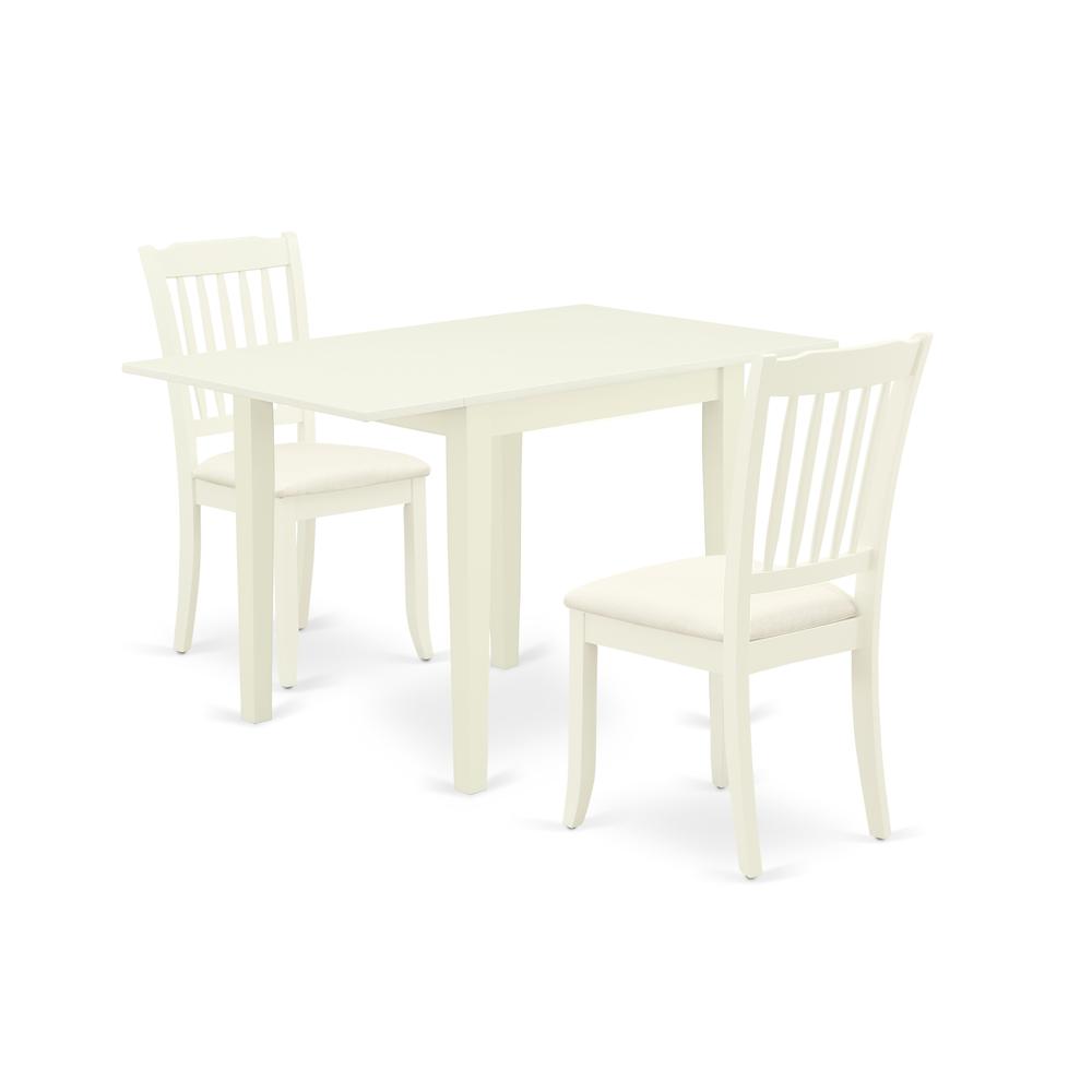 Dining Room Set Linen White NDDA3 - LWH - C By East West Furniture | Dining Sets | Modishstore - 2