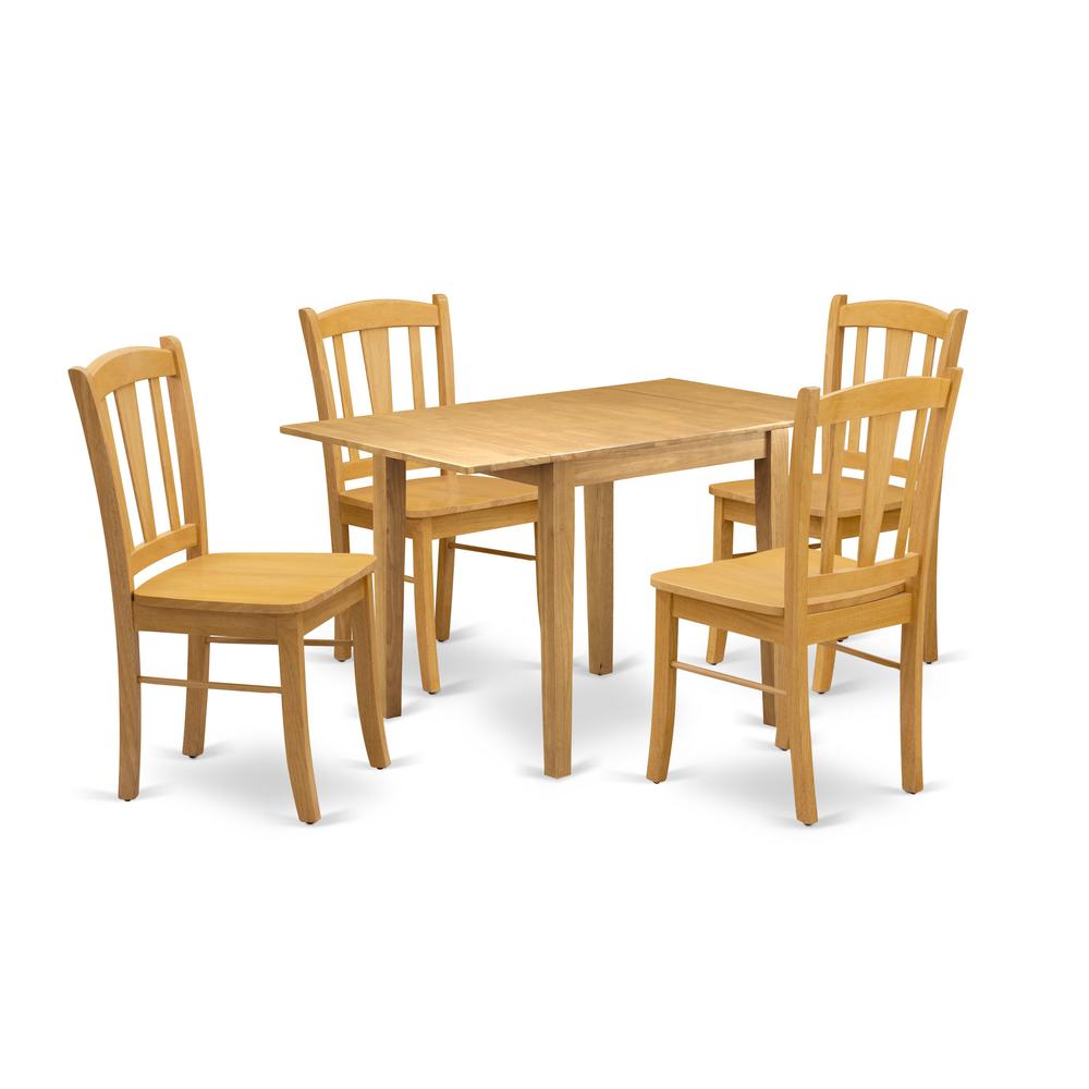 Dining Room Set Oak NDDL5 - OAK - W By East West Furniture | Dining Sets | Modishstore - 2