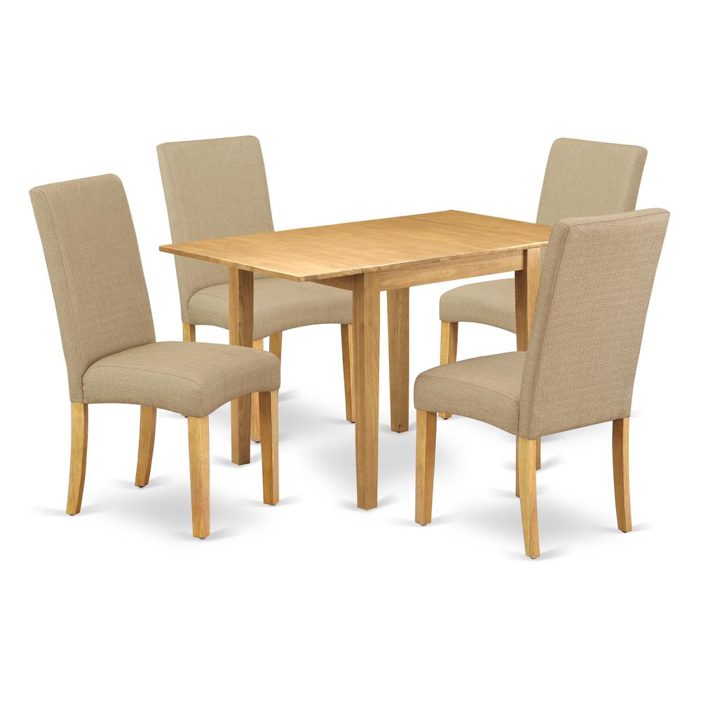 Dining Room Set Oak NDDR5-OAK-16 By East West Furniture | Dining Sets | Modishstore - 2