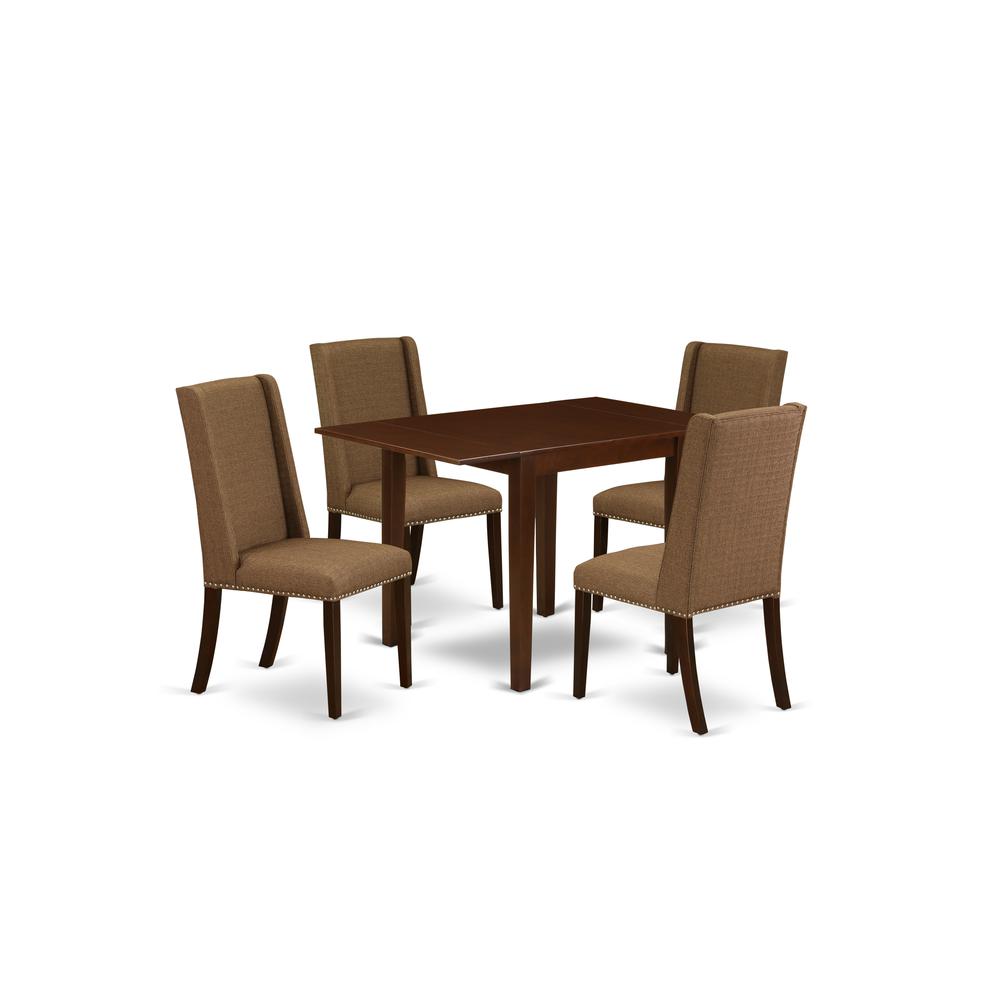 Dining Room Set Mahogany NDFL5 - MAH - 18 By East West Furniture | Dining Sets | Modishstore - 2