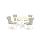Dining Room Set Linen White NDGA5 - LWH - 35 By East West Furniture | Dining Sets | Modishstore - 2