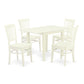Dining Room Set Linen White NDGR5-LWH-W By East West Furniture | Dining Sets | Modishstore - 2