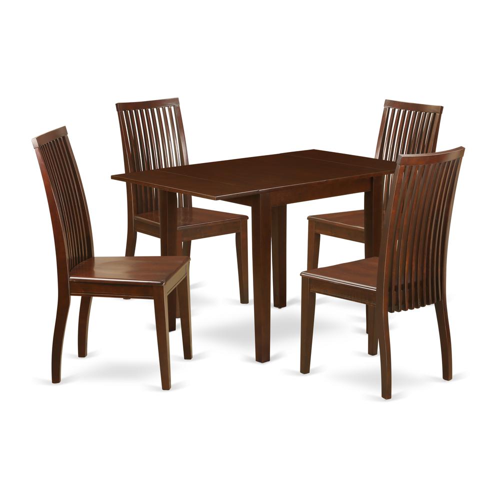Dining Room Set Mahogany NDIP5-MAH-W By East West Furniture | Dining Sets | Modishstore - 2