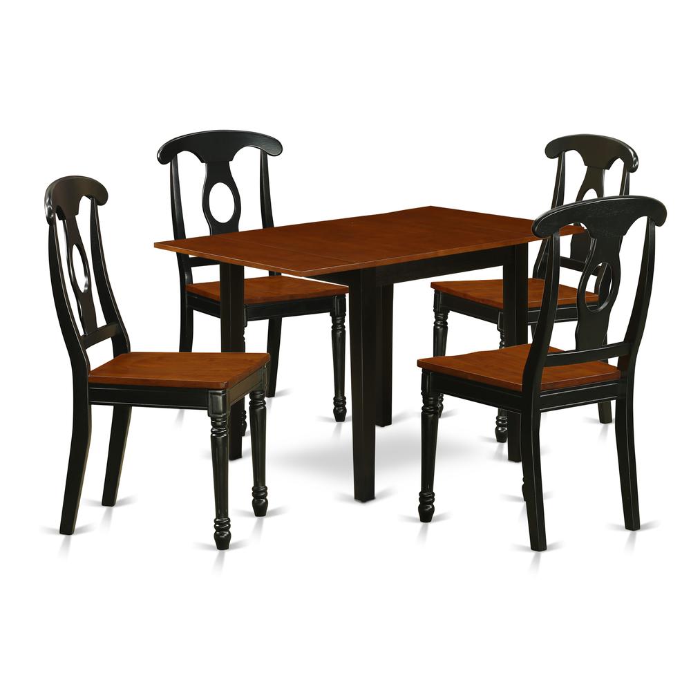 Dining Room Set Black & Cherry NDKE5 - BCH - W By East West Furniture | Dining Sets | Modishstore - 2