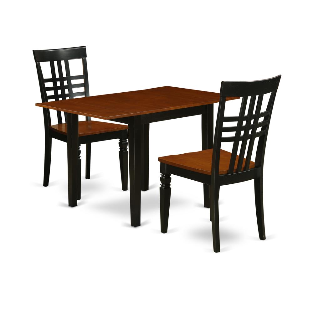 Dining Room Set Black & Cherry NDLG3 - BCH - W By East West Furniture | Dining Sets | Modishstore - 2