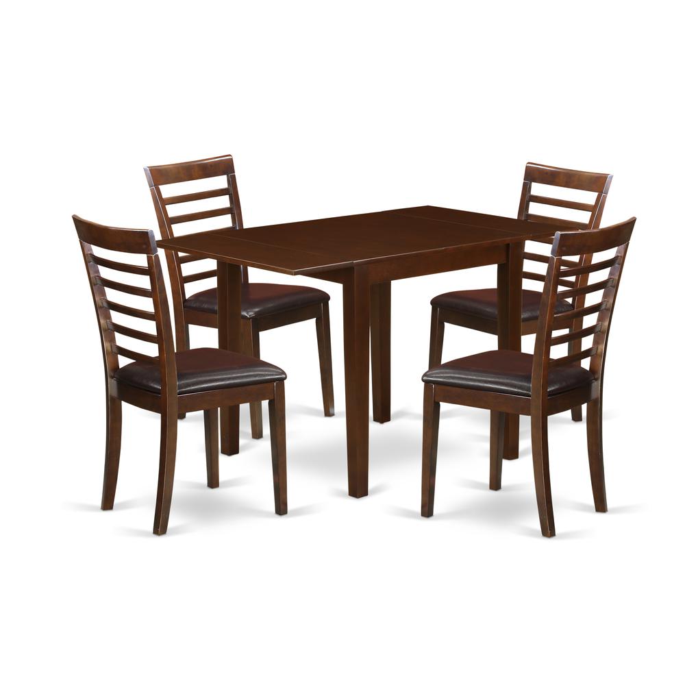 Dining Room Set Mahogany NDML5-MAH-LC By East West Furniture | Dining Sets | Modishstore - 2