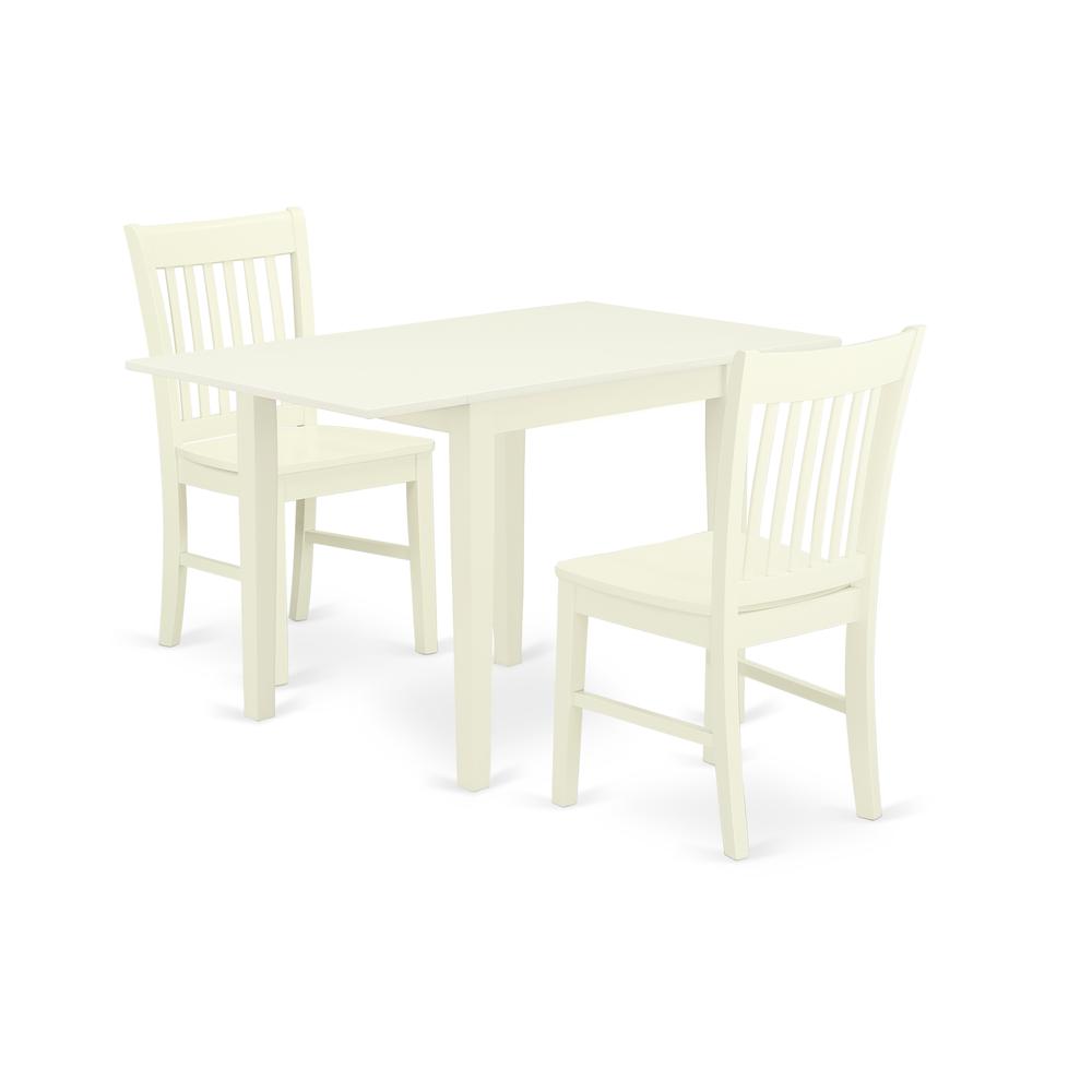 Dining Room Set Linen White NDNO3 - LWH - W By East West Furniture | Dining Sets | Modishstore - 2