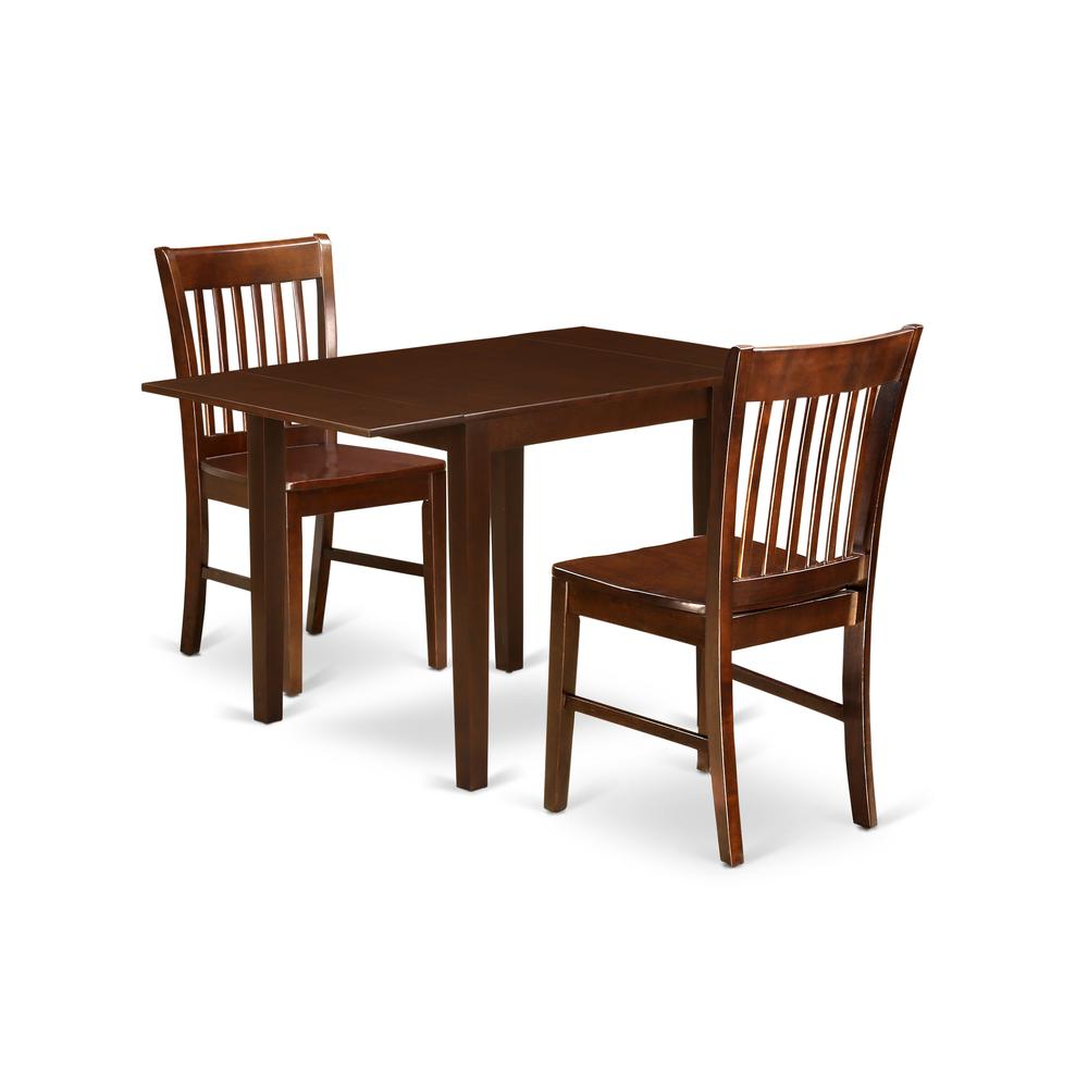 Dining Room Set Mahogany NDNO3-MAH-W By East West Furniture | Dining Sets | Modishstore - 2