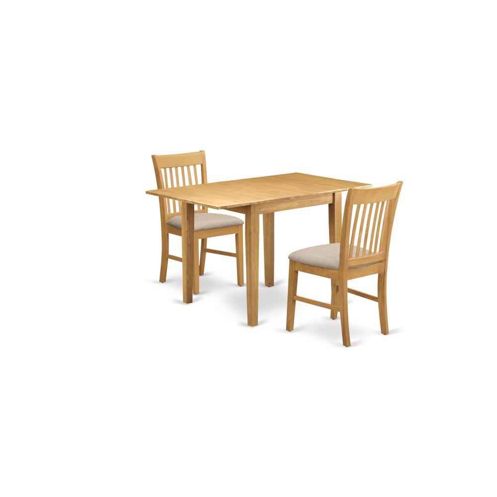 Dining Room Set Oak NDNO3-OAK-C By East West Furniture | Dining Sets | Modishstore - 2