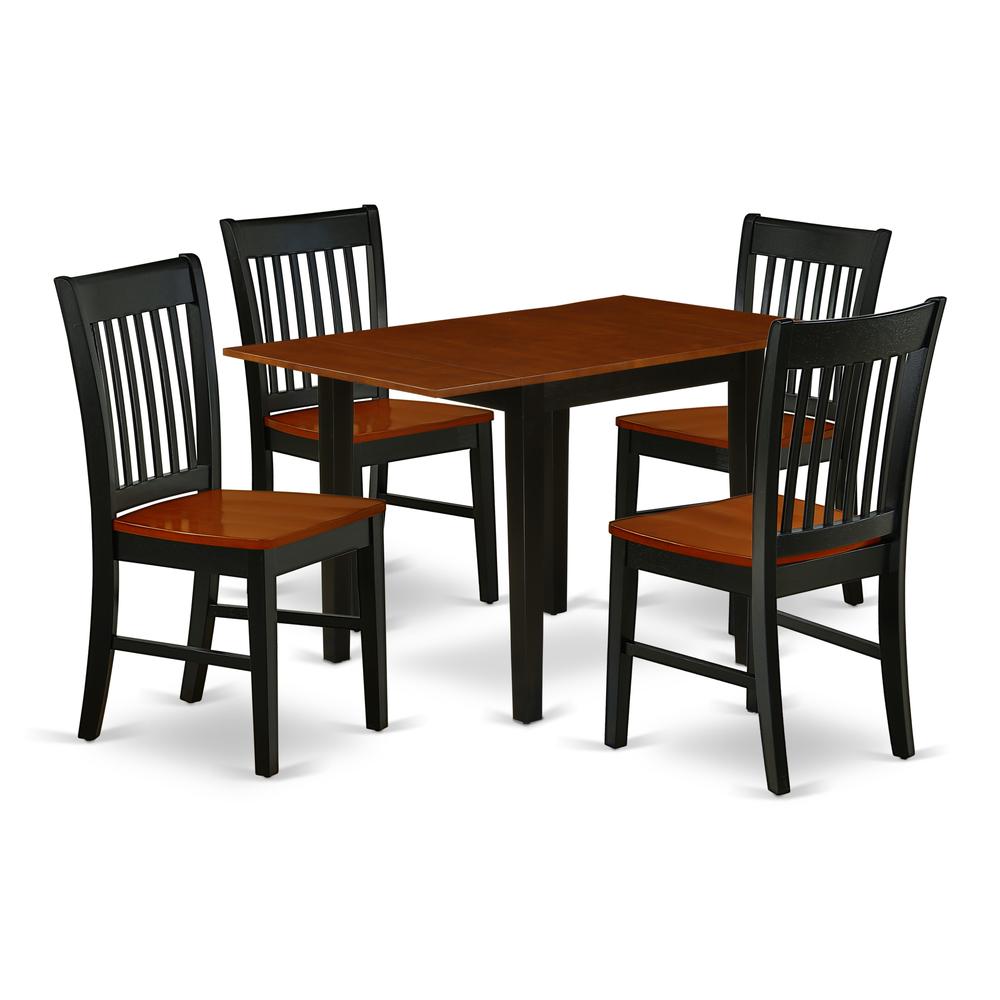 Dining Room Set Black & Cherry NDNO5 - BCH - W By East West Furniture | Dining Sets | Modishstore - 2