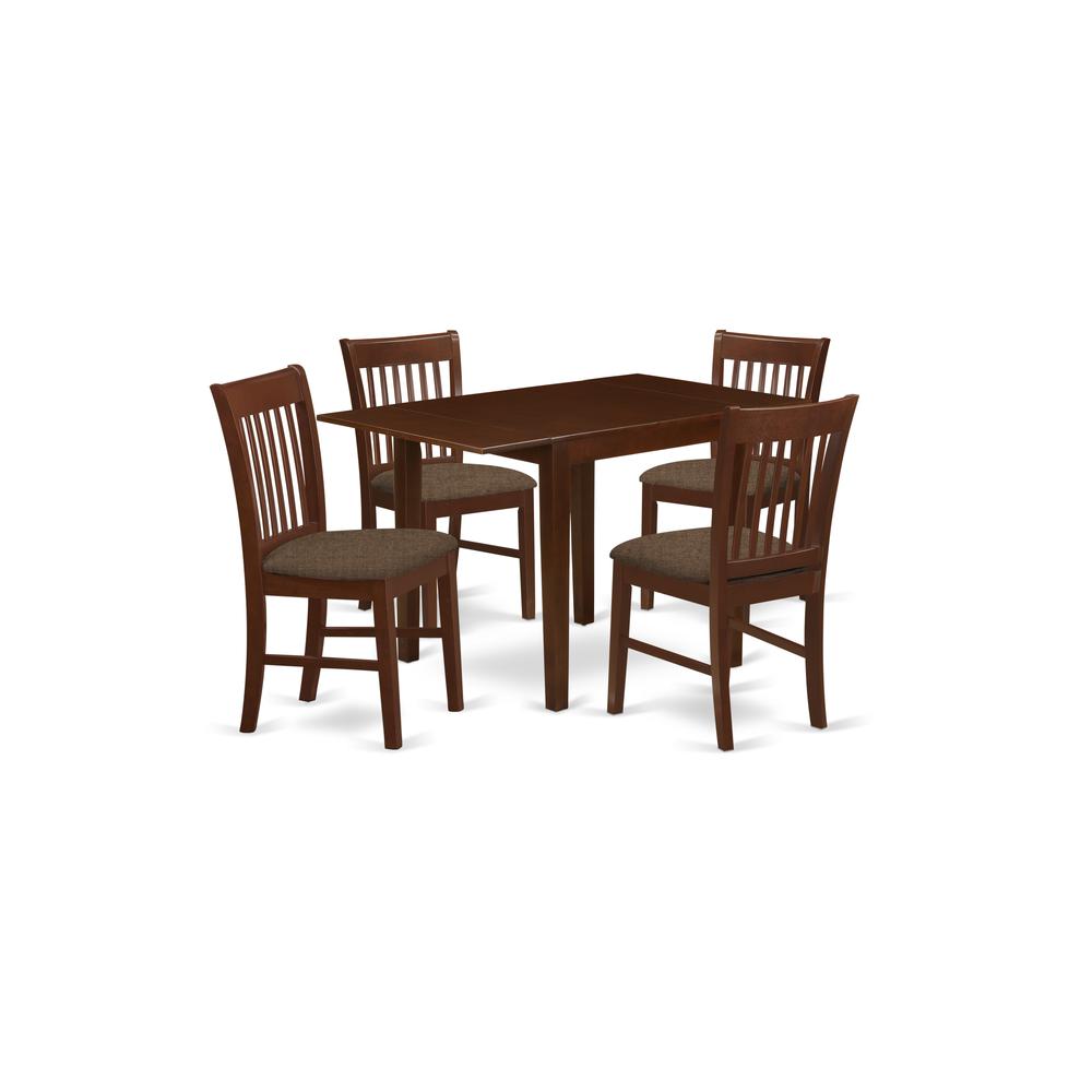 Dining Room Set Mahogany NDNO5-MAH-C By East West Furniture | Dining Sets | Modishstore - 2