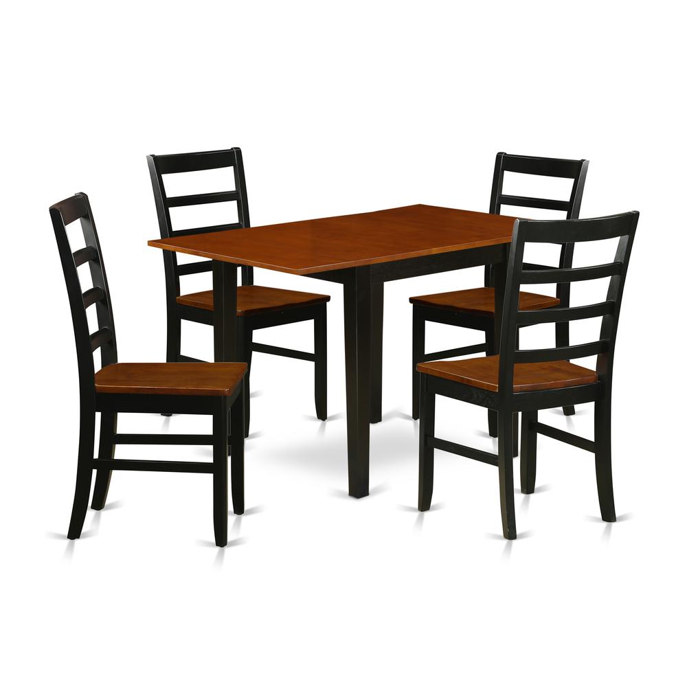 Dining Room Set Black & Cherry NDPF5 - BCH - W By East West Furniture | Dining Sets | Modishstore - 2