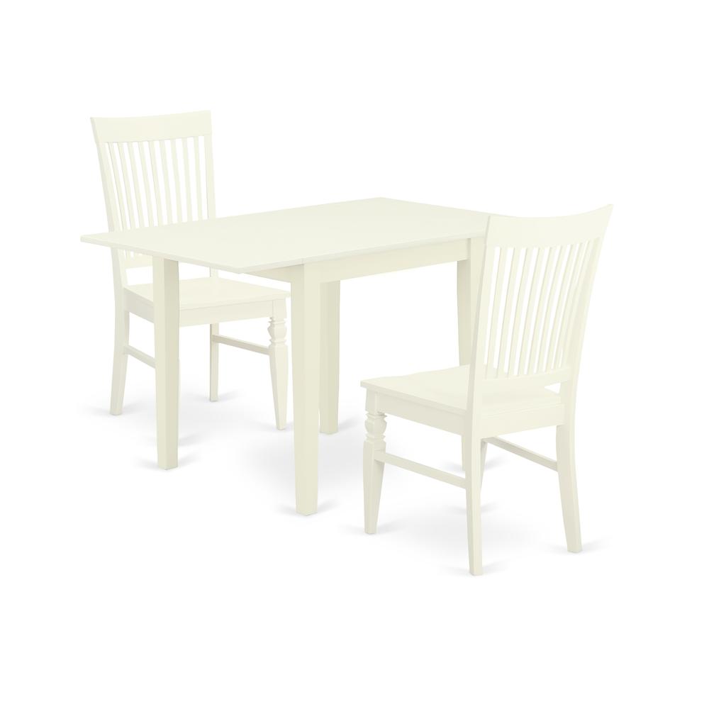 Dining Room Set Linen White NDWE3 - LWH - W By East West Furniture | Dining Sets | Modishstore - 2