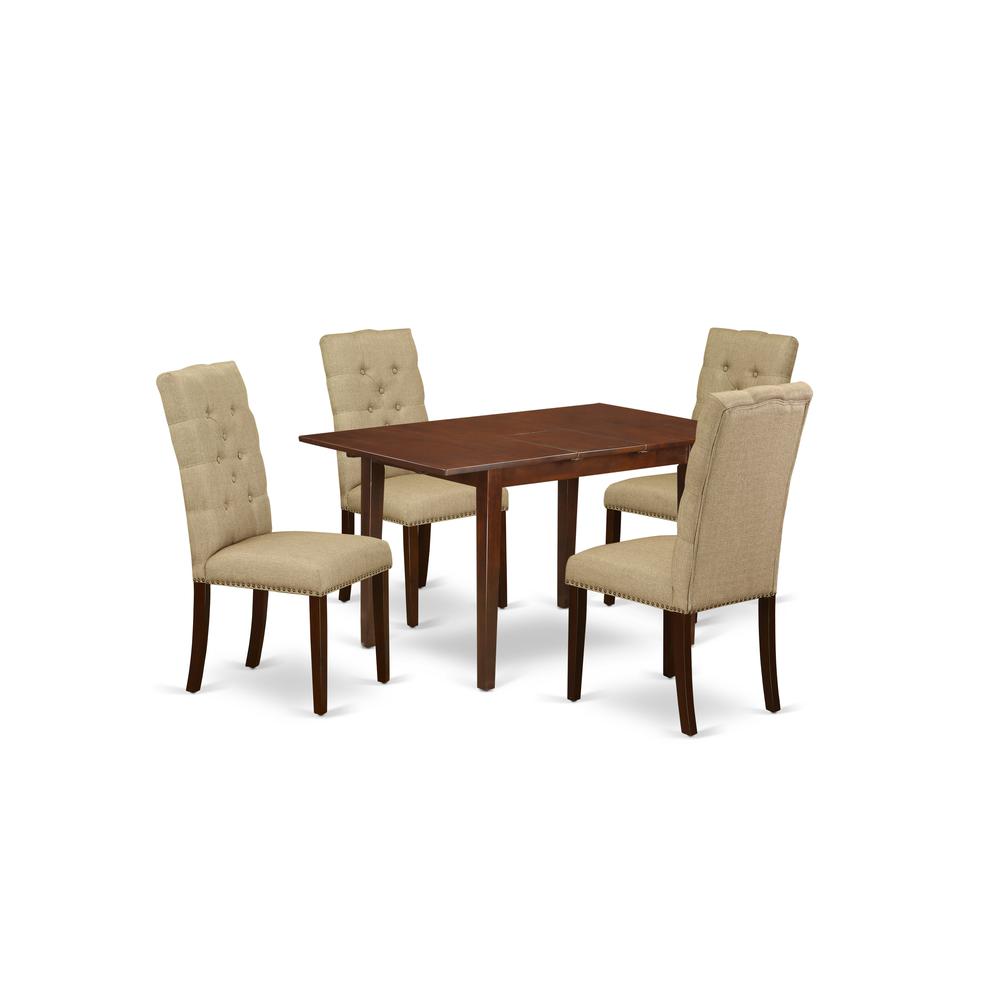 Dining Room Set Mahogany NFEL5-MAH-16 By East West Furniture | Dining Sets | Modishstore - 2