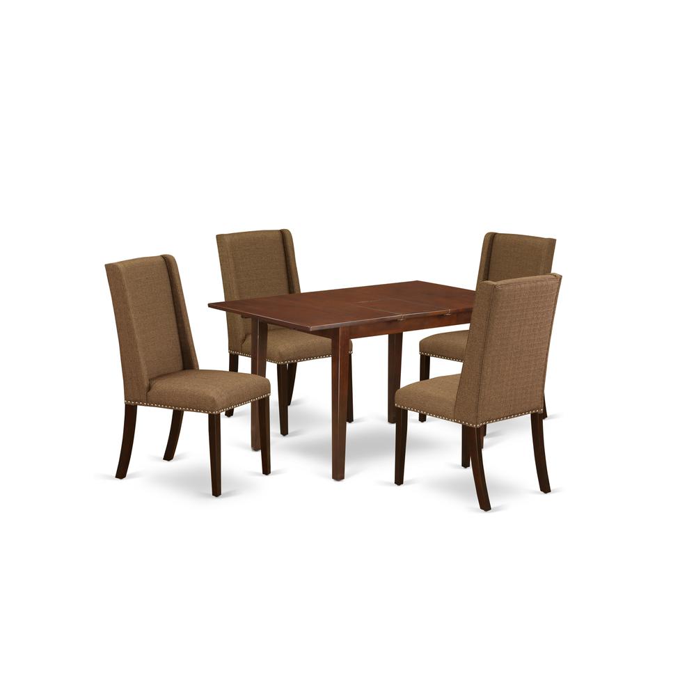 Dining Room Set Mahogany NFFL5-MAH-18 By East West Furniture | Dining Sets | Modishstore - 2