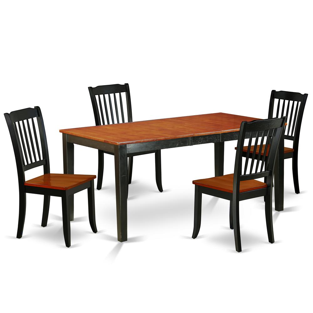 Dining Room Set Black & Cherry NIDA5-BCH-W By East West Furniture | Dining Sets | Modishstore - 2