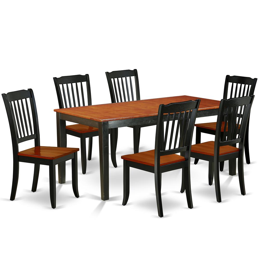 Dining Room Set Black & Cherry NIDA7-BCH-W By East West Furniture | Dining Sets | Modishstore - 2