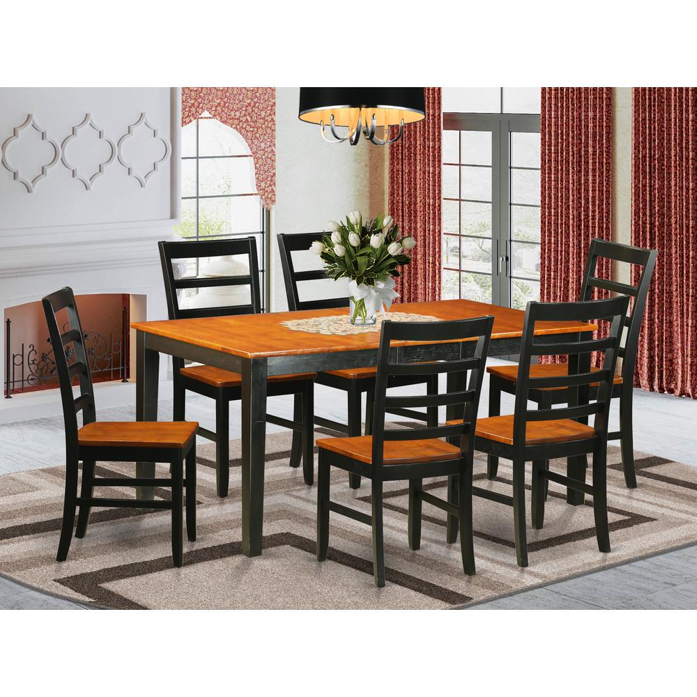 7 Pc Table Set-Dining Table And 6 Dining Chairs By East West Furniture | Dining Sets | Modishstore