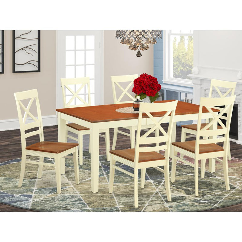 Dining Room Sets For 6 -Kitchen Dinette Table And 6 Dining Chairs By East West Furniture | Dining Sets | Modishstore