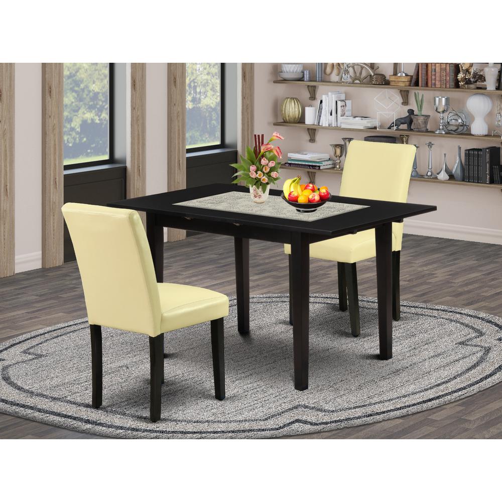 Dining Table - Dining Chairs NOAB3 - BLK - 73 By East West Furniture | Dining Sets | Modishstore - 2