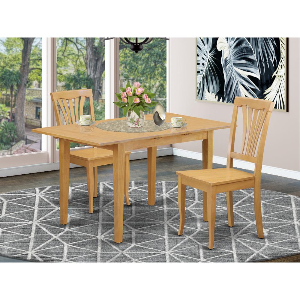 3 Pc Dinette Table Set - Table And 2 Dining Chairs By East West Furniture | Dining Sets | Modishstore