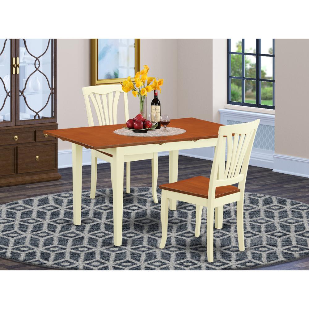 3 Pc Dinette Table Set - Table And 2 Dining Chairs By East West Furniture | Dining Sets | Modishstore - 5