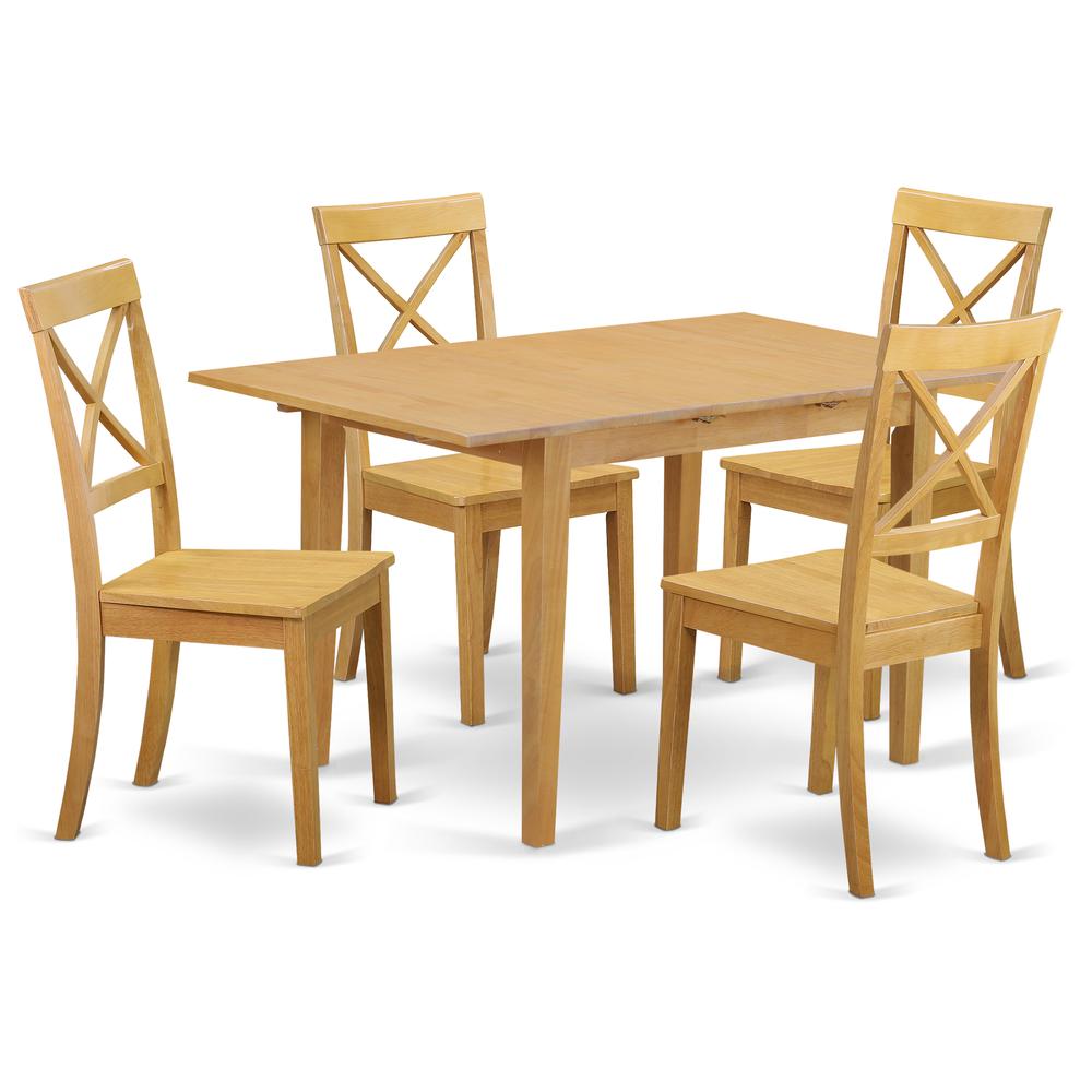Dining Room Set Oak NOBO5-OAK-W By East West Furniture | Dining Sets | Modishstore - 2