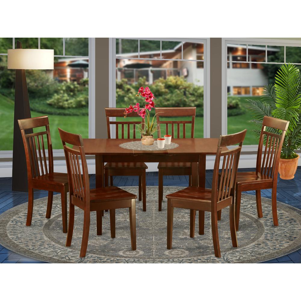 7 Pc Small Kitchen Nook Dining Set -T Able And 6 Chairs For Dining Room By East West Furniture | Dining Sets | Modishstore
