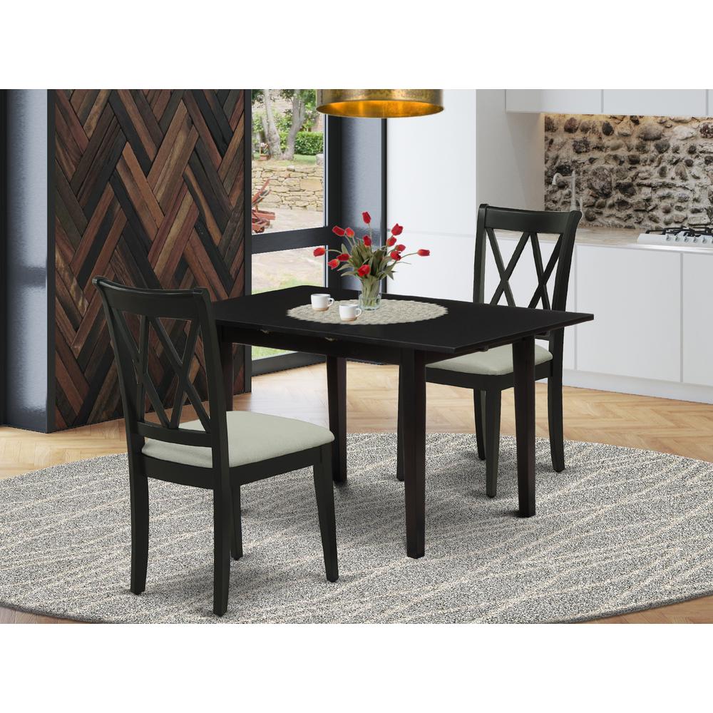 Dining Table - Dining Chairs NOCL3 - BLK - C By East West Furniture | Dining Sets | Modishstore - 2