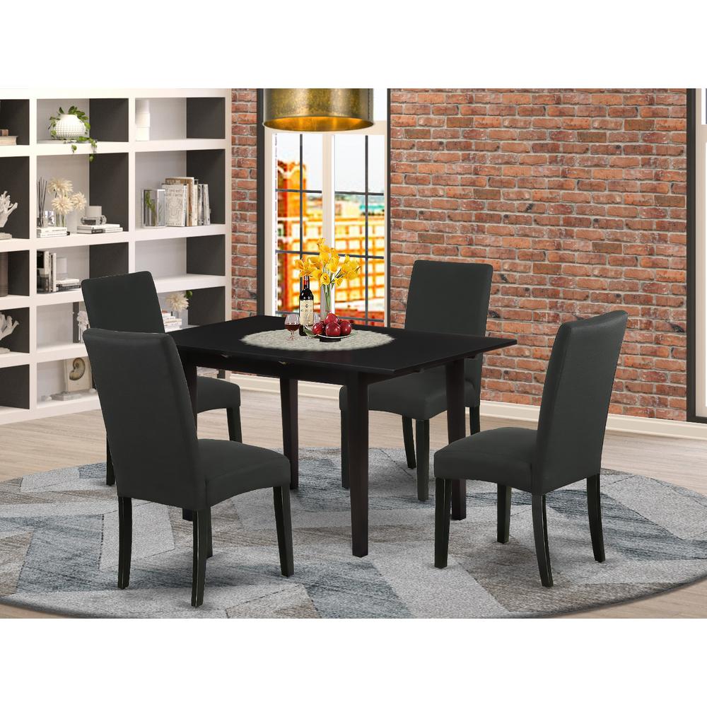 Dining Table - Dining Chairs NODR5 - BLK - 24 By East West Furniture | Dining Sets | Modishstore - 2