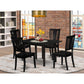 Dining Table - Dining Chairs NODU5 - BLK - W By East West Furniture | Dining Sets | Modishstore - 2