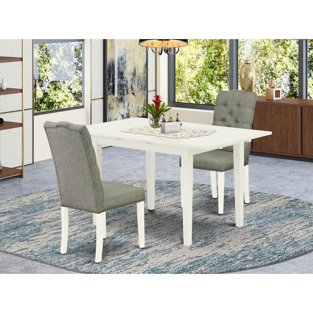 Dining Table - Parson Chairs NOEL3 - LWH - 07 By East West Furniture | Dining Sets | Modishstore - 2