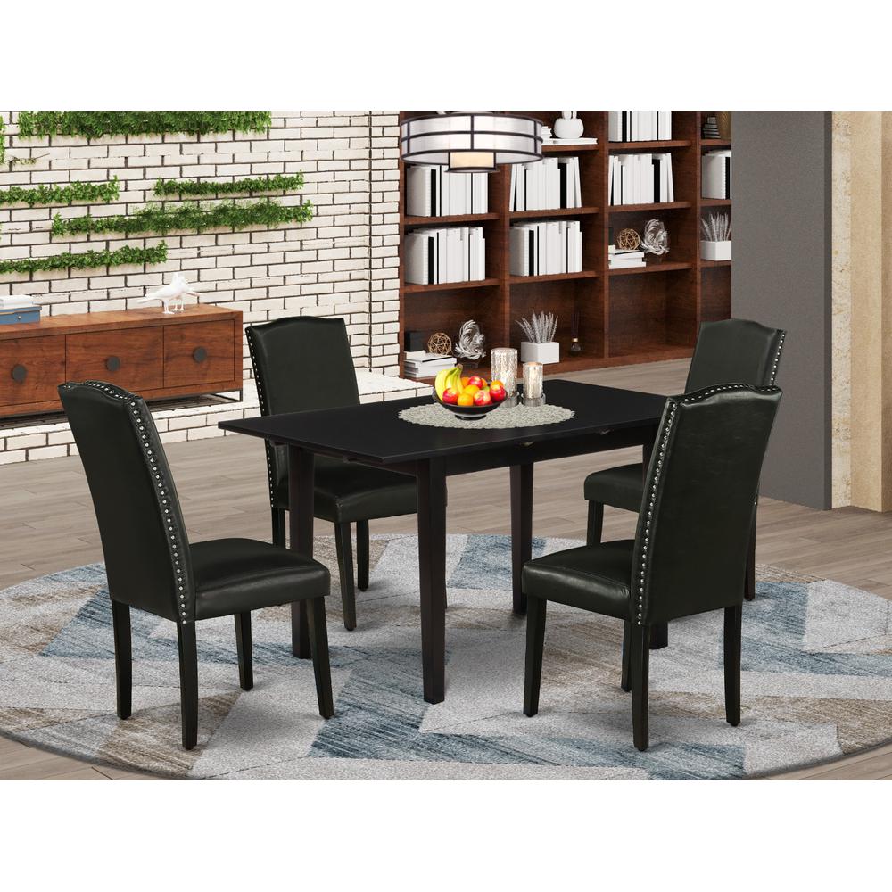 Dining Table - Parson Chairs NOEN5 - BLK - 69 By East West Furniture | Dining Sets | Modishstore - 2
