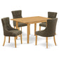 Dining Room Set Oak NOFR5 - OAK - 20 By East West Furniture | Dining Sets | Modishstore - 2