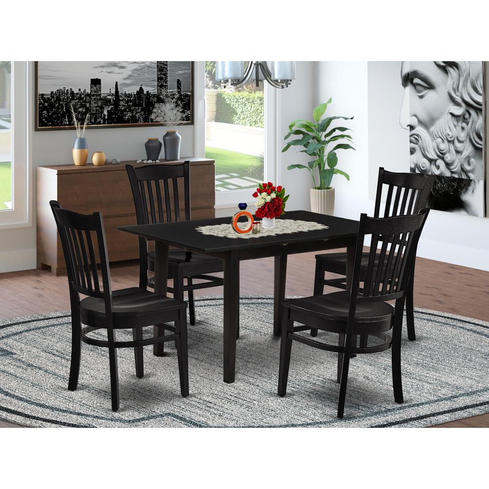 Dining Table - Dining Chairs NOGR5 - BLK - W By East West Furniture | Dining Sets | Modishstore - 2