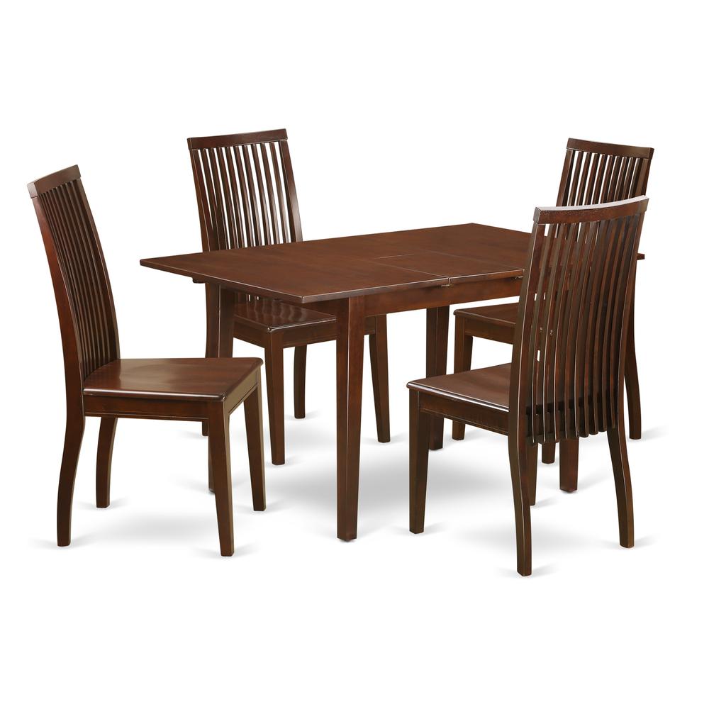 Dining Room Set Mahogany NOIP5-MAH-W By East West Furniture | Dining Sets | Modishstore - 2