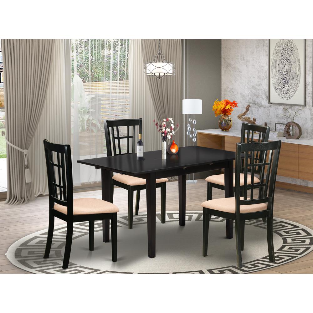 Dining Table - Dining Chairs NONI5 - BLK - C By East West Furniture | Dining Sets | Modishstore - 2