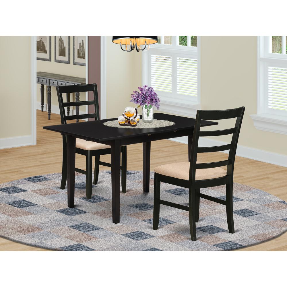 Dining Table - Dining Chairs NOPF3 - BLK - C By East West Furniture | Dining Sets | Modishstore - 2