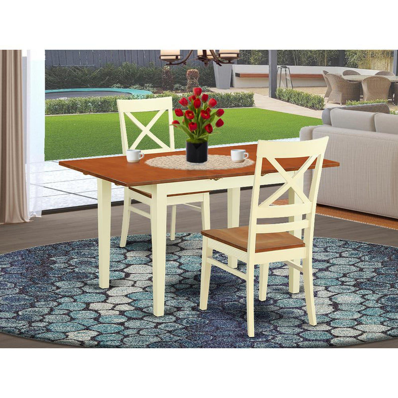 3 Pc Table And Chair Set For 2-Table And 2 Kitchen Dining Chairs By East West Furniture | Dining Sets | Modishstore