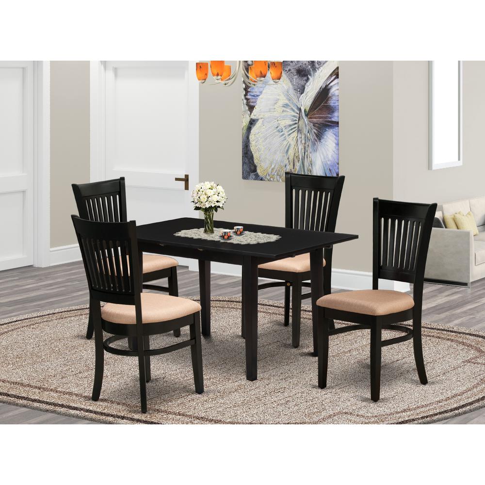 Dining Table - Dining Chairs NOVA5 - BLK - C By East West Furniture | Dining Sets | Modishstore - 2